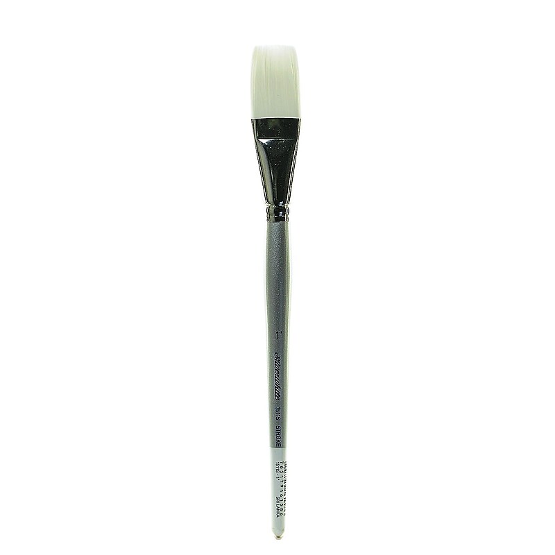 Silver Brush Silverwhite Series Synthetic Brushes Short Handle 1 In. Stroke (1511S-1) image 1
