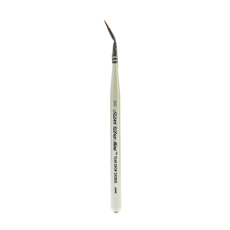 Silver Brush Ultra Mini Series Golden Taklon Brushes 3/0 Teardrop (2430S-3/0) image 1