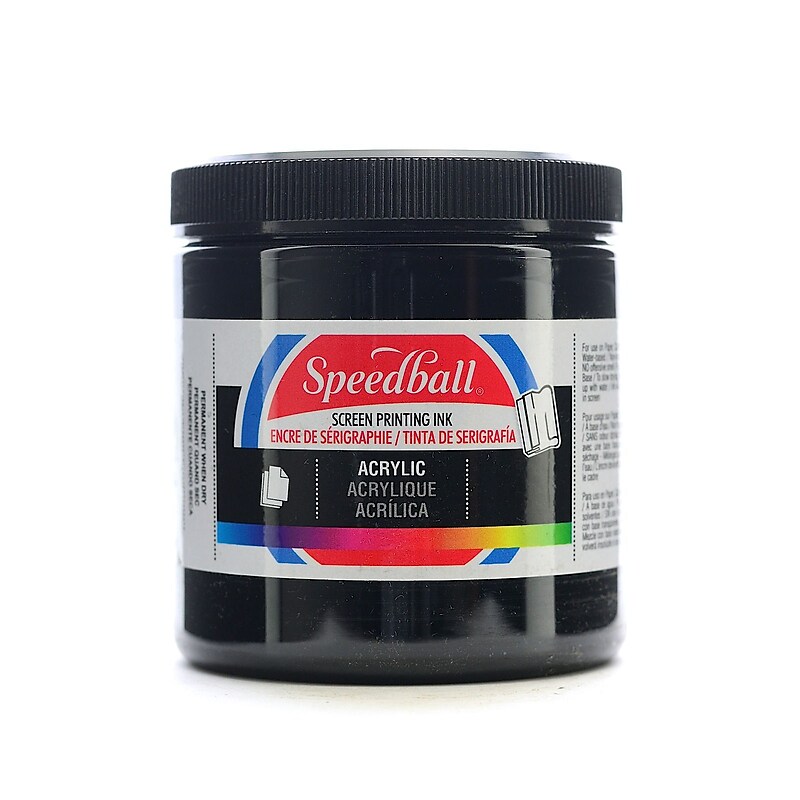Speedball Acrylic Screen Printing Ink Black 8 Oz. [Pack Of 2] (2PK-4637) image 1