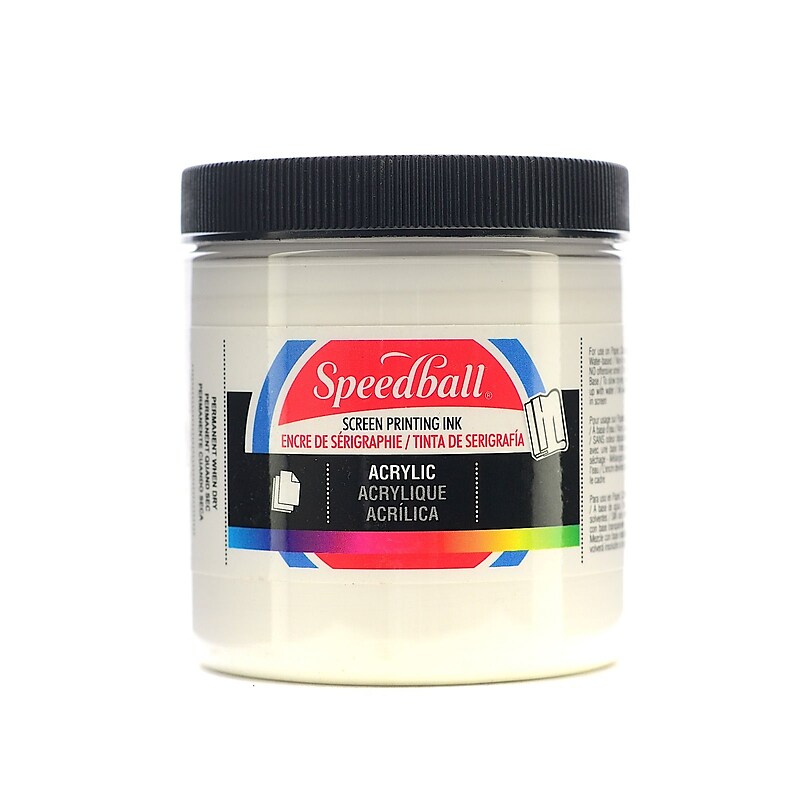 Speedball Acrylic Screen Printing Ink White 8 Oz. [Pack Of 2] (2PK-4620) image 1