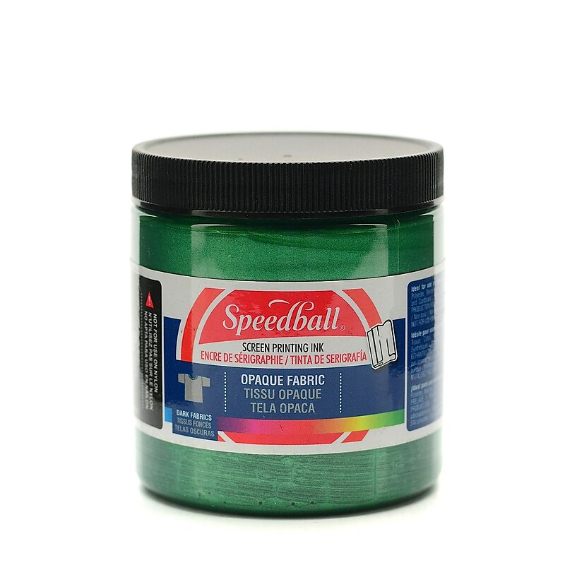 Speedball Opaque Fabric Screen Printing Inks Emerald 8 Oz. (4804) image 1