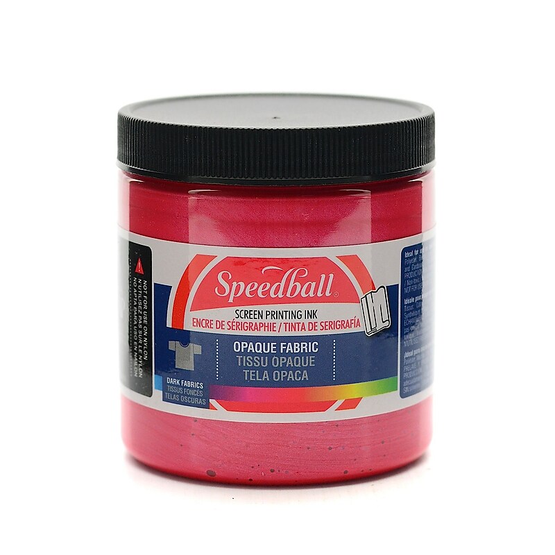 Speedball Opaque Fabric Screen Printing Inks Raspberry 8 Oz. (4801) image 1
