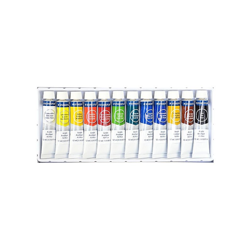 Staedtler Acrylic Paints Set Of 12 (8500 C12A6) image 1