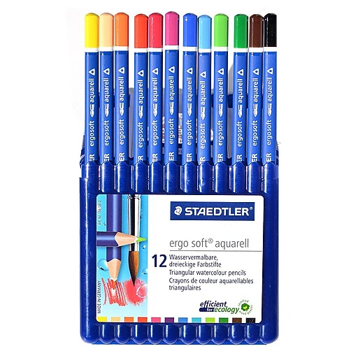 Staedtler Ergosoft Watercolor Pencils Set Of 12 (156 SB12) Staples
