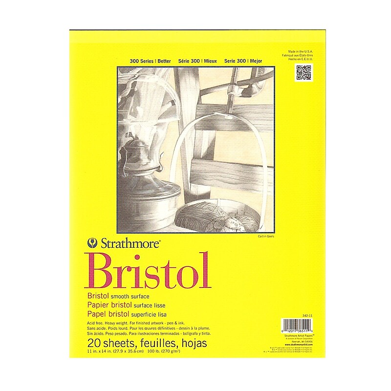 Strathmore 300 Series Bristol Smooth 11 In. X 14 In. [Pack Of 2] (2PK-342-11-1) image 1