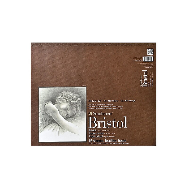 Strathmore 400 Series Bristol Pads 14 In. X 17 In. Smooth 15 Sheets (475-14-1) image 1