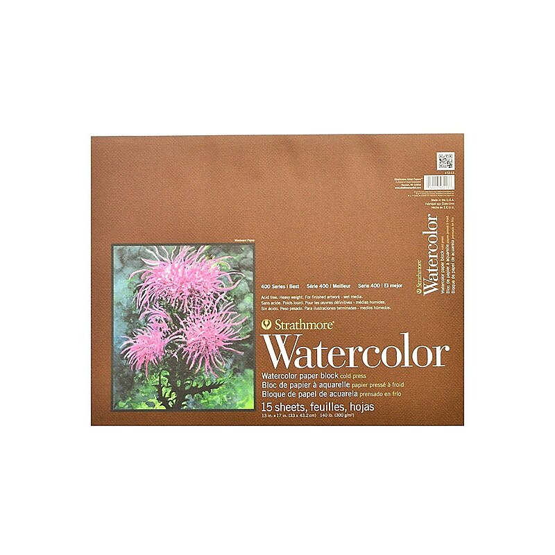 Strathmore 400 Series Watercolor Pad 13 In. X 17 In. Block Of 15 (472-13-1) image 1