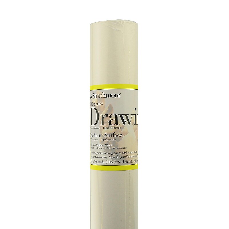 Strathmore Drawing Paper Rolls 70 Lb. 42 In. X 10 Yd. (340-42-1) image 1