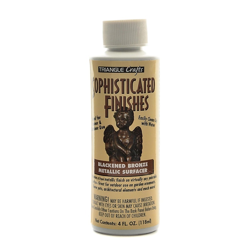 Triangle Coatings Sophisticated Finishes Metallic Surfacers Blackened Bronze Paint 4 Oz. [Pack Of 2] (2PK-BKZ4) image 1