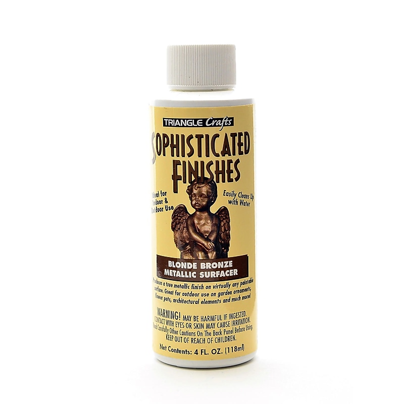 Triangle Coatings Sophisticated Finishes Metallic Surfacer Paint, Blonde Bronze,4 Oz., 2/Pack (2PK-BDZ4) image 1