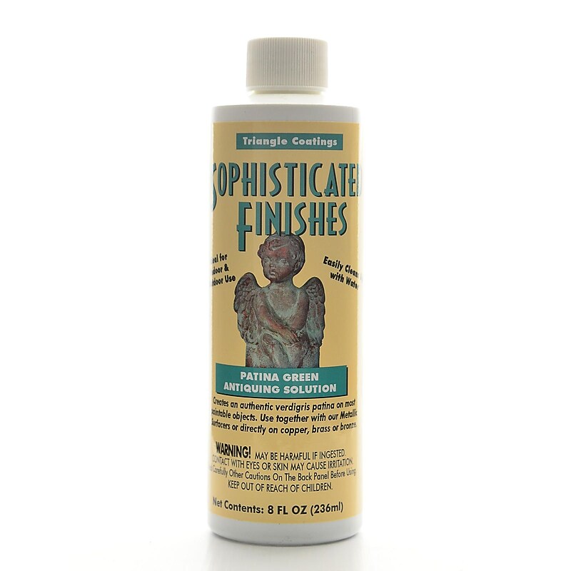 Triangle Coatings Sophisticated Finishes Patina Green Antiquing Solution 8 Oz. (PG6) image 1