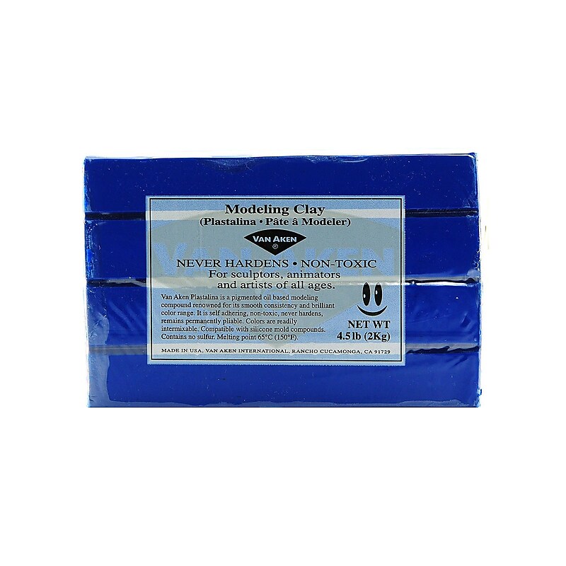 Van Aken Plastalina Modeling Clay Ultra Blue 4 1/2 Lb. Bar  (10506) image 1