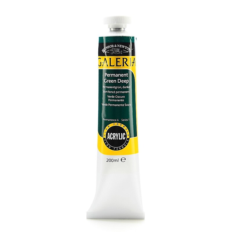 Winsor  And  Newton Galeria Flow Formula Acrylic Colours Permanent Green Deep 200 Ml 482 [Pack Of 2] (2PK-2136482) image 1