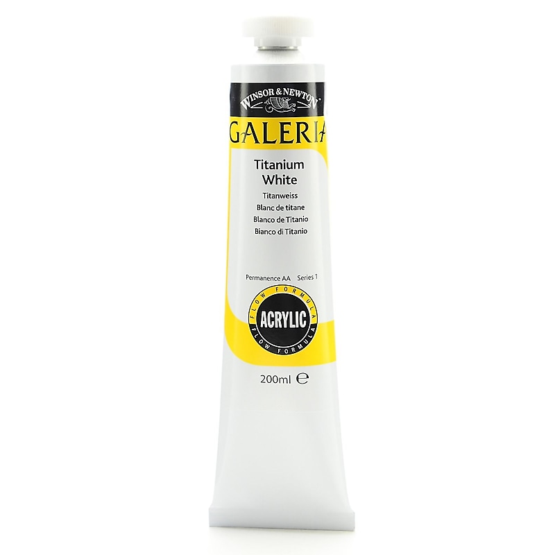 Winsor  And  Newton Galeria Flow Formula Acrylic Colours Titanium White 200 Ml 644 (2136644) image 1