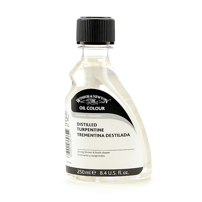 Winsor  And  Newton Oil  And  Alkyd Solvents English Distilled Turpentine 250 Ml (3239744) image 1