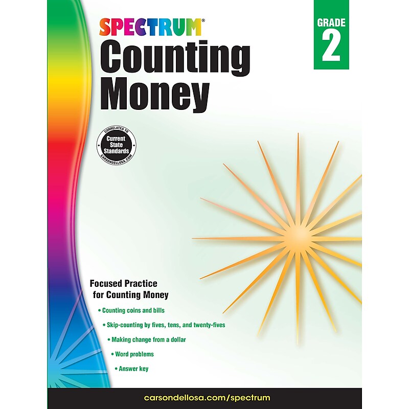 Spectrum Counting Money Workbook, Grade 2 image 1