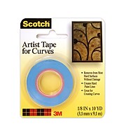 3M Scotch Artist Tape For Curves 1/8 In. X 10 Yd. [Pack Of 6] (6PK-FA2038)
