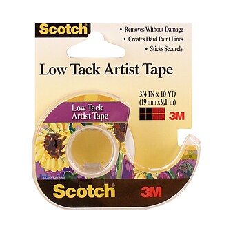 Scotch Low Tack Artist Tape, 3/4" x 10 yds., 6/Pack (6PK-FA2020)