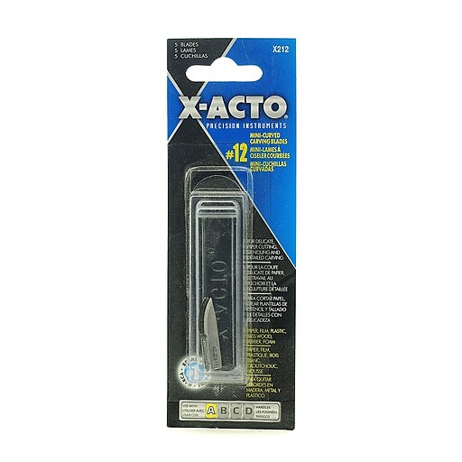 XActo No. 12 Mini Curved Carving Blade Pack Of 5 [Pack Of 3] (3PKX212