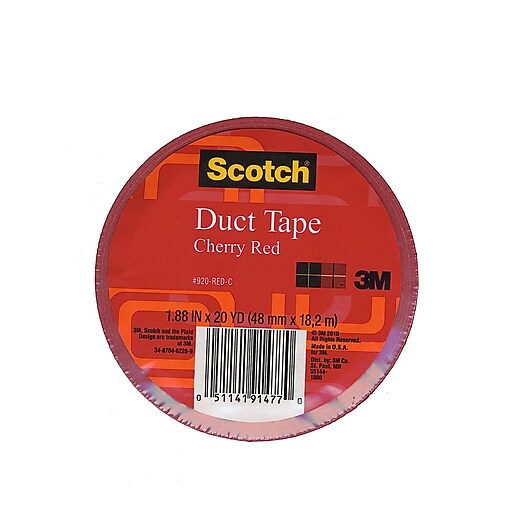 Shop Staples for Scotch Colored Duct Tape Red 1.88 In. X 20 Yd. Roll, 6