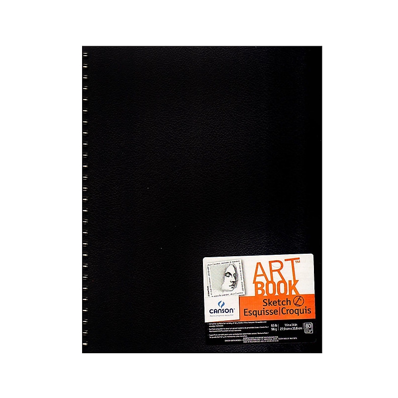 Canson 11" x 14" Wire Bound Sketch Book, 80 Sheets/Book (60516) image 1