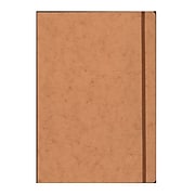 Clairefontaine Cloth-Bound Notebooks 8 1/4 In. X 11 3/4 In. Ruled, Tan Cover, Elastic Closure 96 Sheets (79146)