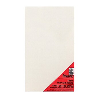 Discovery Finest Stretched Cotton Canvas White 15 In. X 30 In. Each [Pack Of 2] (2PK-TX161530)