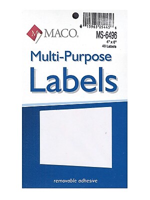 staples 4x6 labels