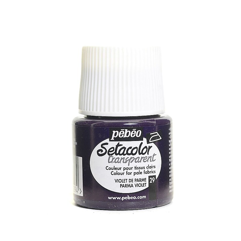 Pebeo Setacolor Transparent Fabric Paint Parma Violet 45 Ml [Pack Of 3] (3PK-329-029) image 1