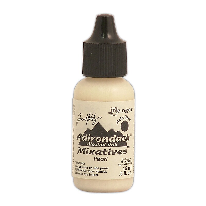 Ranger Tim Holtz Adirondack Alcohol Ink Bottles, Pearl Mixatives, 3/Pack (3PK-TIM22114) image 1