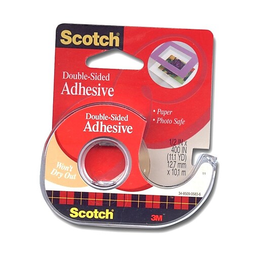 3M DoubleSided Adhesive Tape 1/2 In. X 400 In. Roll [Pack Of 6] (6PK