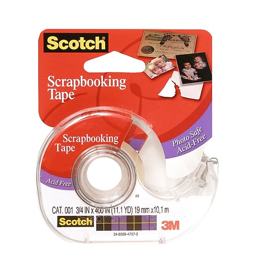 3M Scrapbooking Tape 3/4 In. X 400 In. Roll [Pack Of 4] (4PK001) at