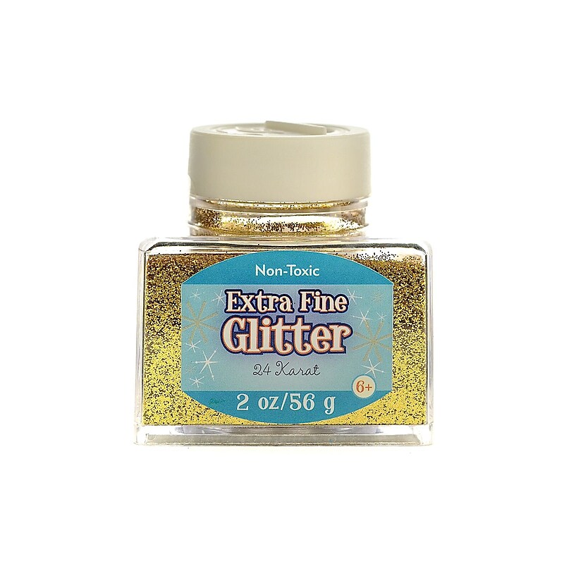 Advantus Corp Extra Fine Glitter 24 Karat 2 Oz. Stackable Jar [Pack Of 4] (4PK-SUL50862) image 1