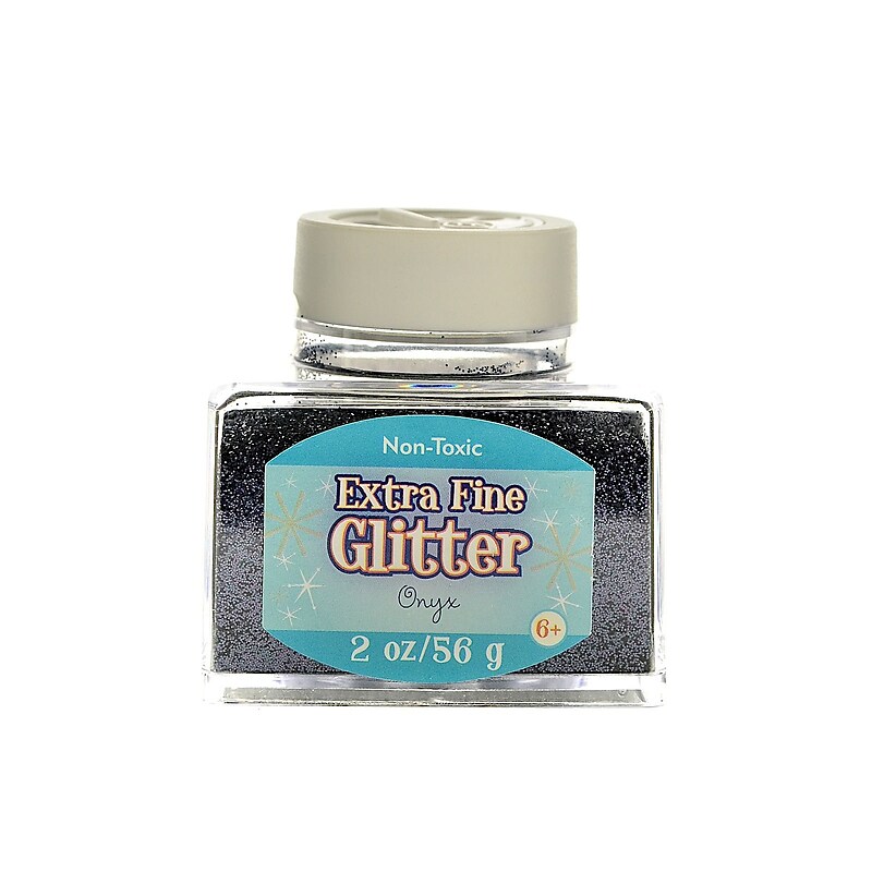 Advantus Corp Extra Fine Glitter Onyx 2 Oz. Stackable Jar [Pack Of 4] (4PK-SUL50871) image 1