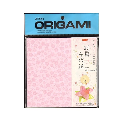 Aitoh Origami Paper 6-Inch x 6-Inch 24 Sheets-Writing Theme