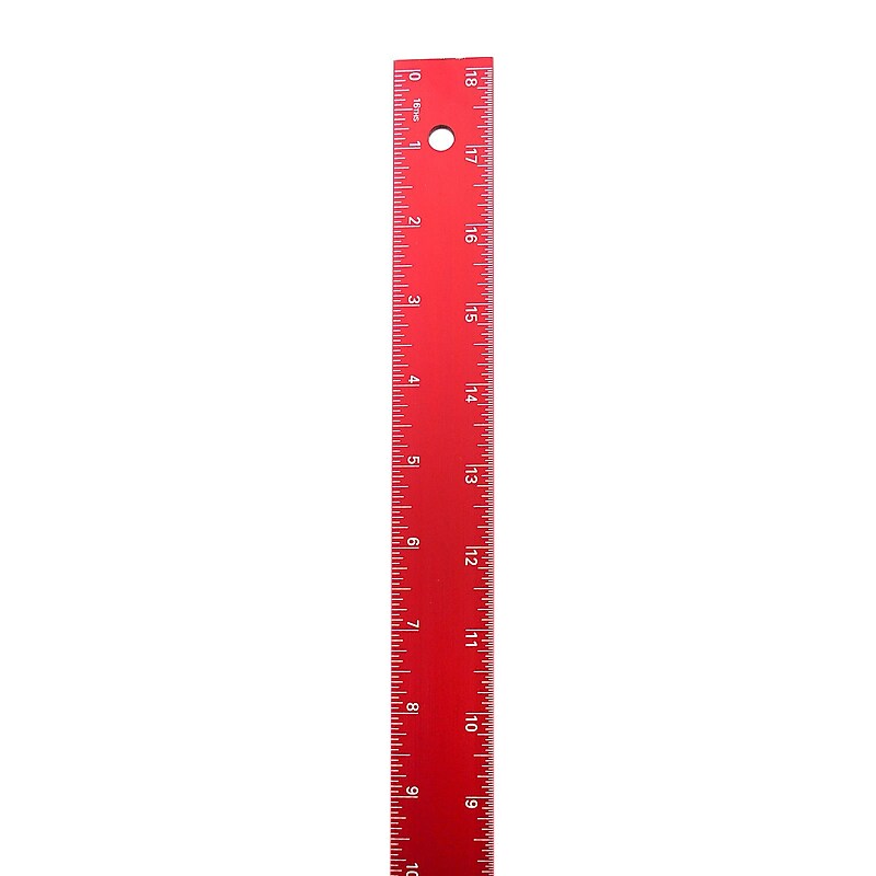 Alumicolor Straight Edges With Center Finding Backs Red (1596-4) image 1