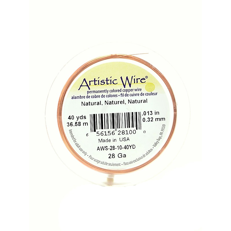 Artistic Wire Spools 40 Yd. Natural 28 Gauge [Pack Of 4] (4PK-AWS-28-10-40YD) image 1
