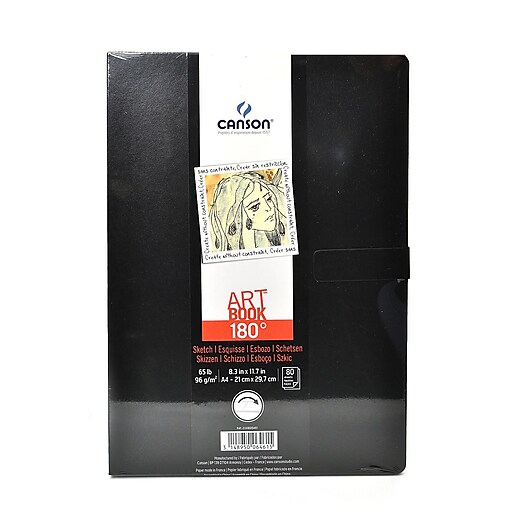 Canson 180 Degree Hardbound Sketch Books, 83/10" x 117/10", 80 Sheets