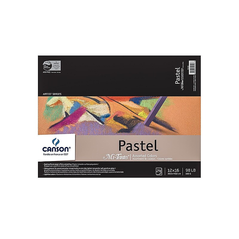 Canson Mi-Teintes Pastel Assorted Pad, 12 In. x 16 In. (100510865) image 1