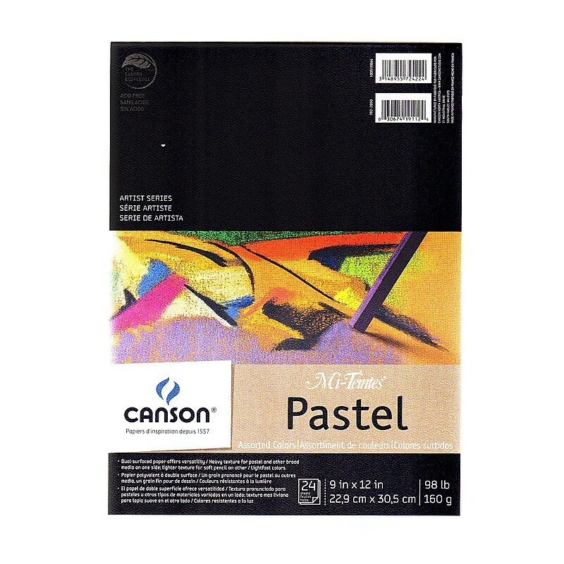 Canson Mi-Teintes Pastel Assorted Pad, 9 In. x 12 In. (100510864) image 1