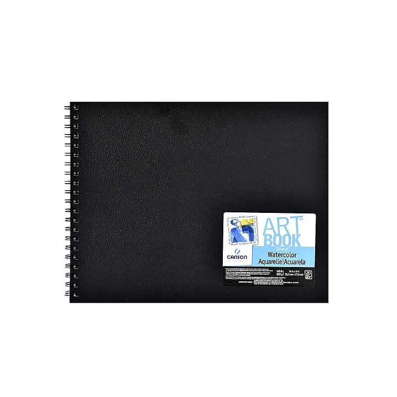 Canson Montval Watercolor Paper, 14 In. x 11 In., WireBound, Book Of 20, 140 Lb. Cold Press (100510440) image 1
