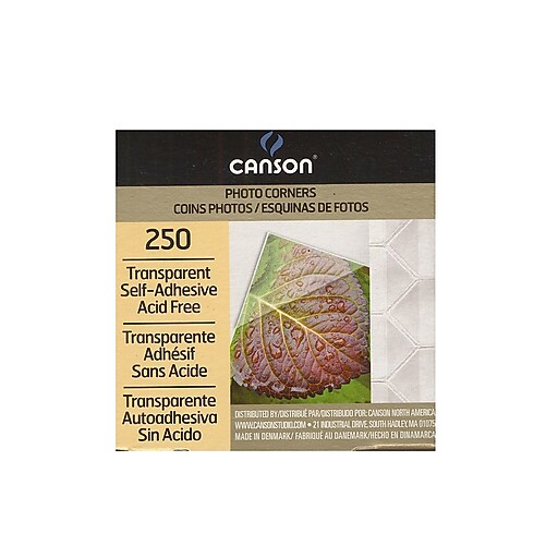 Canson SelfAdhesive AcidFree Photo Corners Clear [Pack Of 4] (4PK
