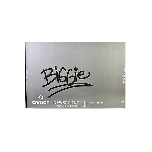 Canson XL Newsprint Pads, 24 In. x 36 In., Pad Of 100 (100510952) Staples