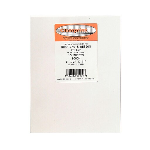 Staples Inkjet/Laser White Vellum Paper 8 1/2 x 11 50/Pack 26232-CC