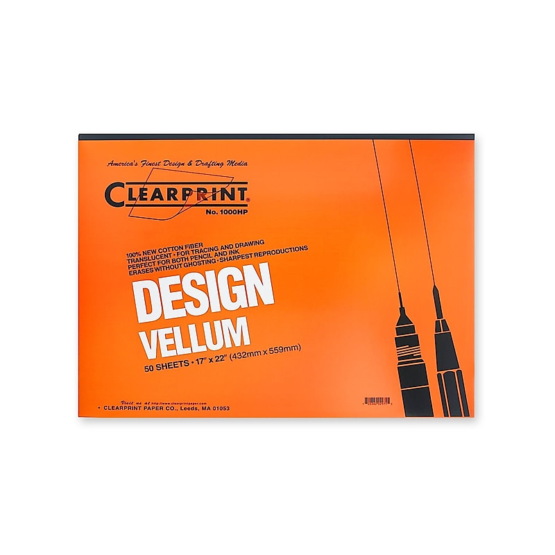 Clearprint Design Vellum Pad No. 1000Hp 17 In. X 22 In. Pad Of 50 (10001420) image 1