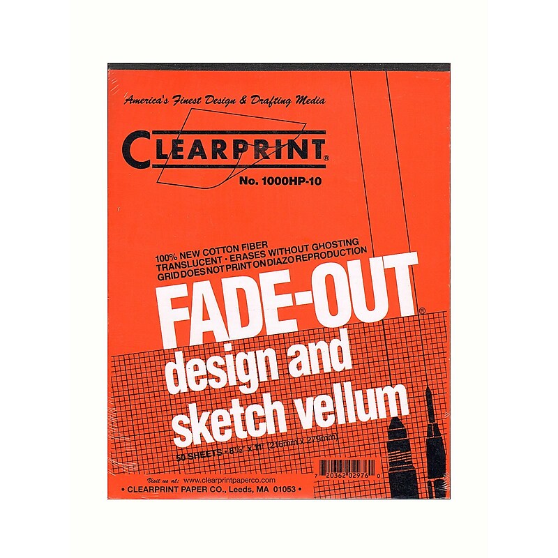ClearPrint 8.5" x 11" Sketch Pad, 50 Sheets/Pad (69253) image 1