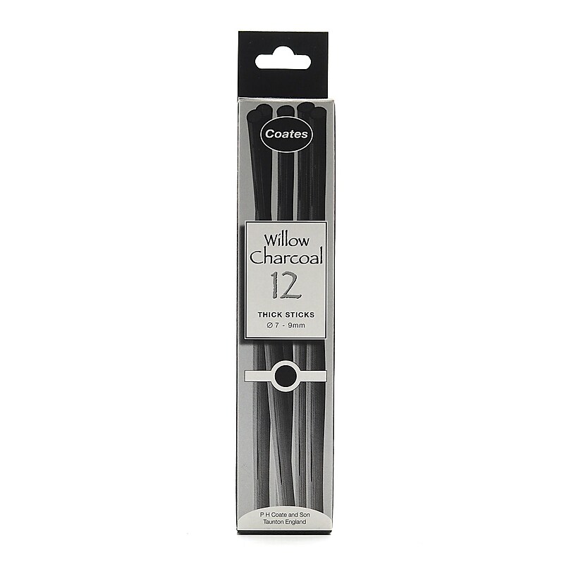 Coates Willow Charcoal, Black, 12/Pack (16327) image 1