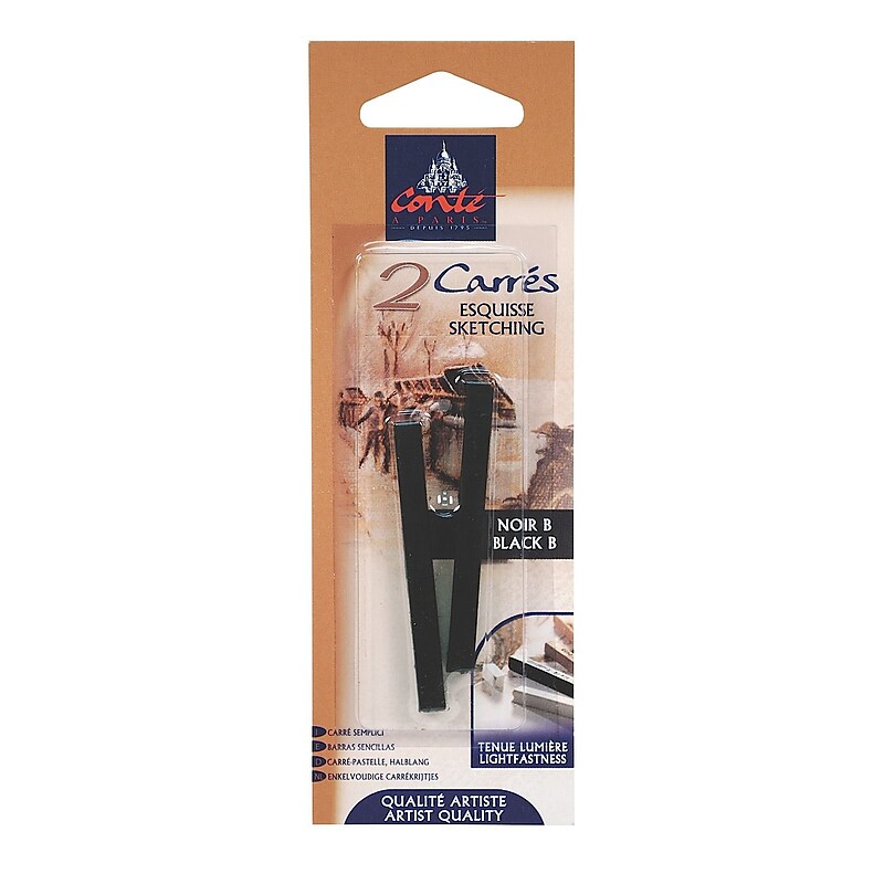 Conte Crayons Black B Pack Of 2 [Pack Of 4] (4PK-2360) image 1