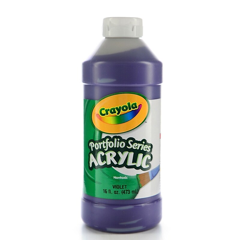 Crayola Portfolio Series Acrylic Paint Violet 16 Oz. [Pack Of 2] (2PK-20-4016-186) image 1