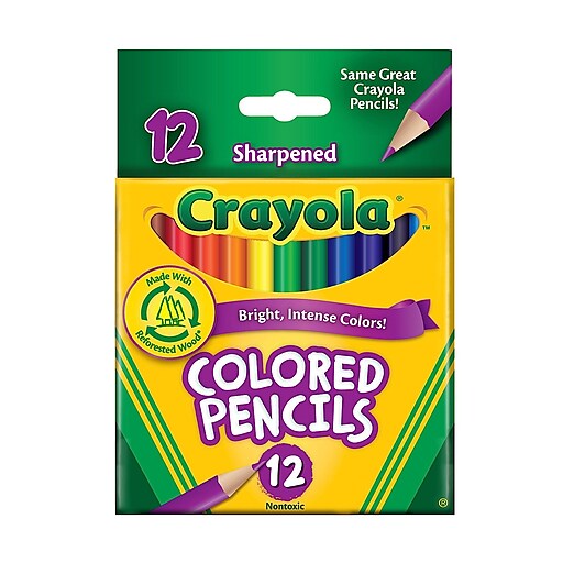 Download Crayola Short Colored Pencils Set Of 12 Pack Of 12 (12PK-68-4112) at Staples